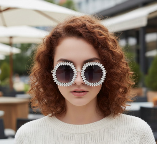 Aria White Sunglasses