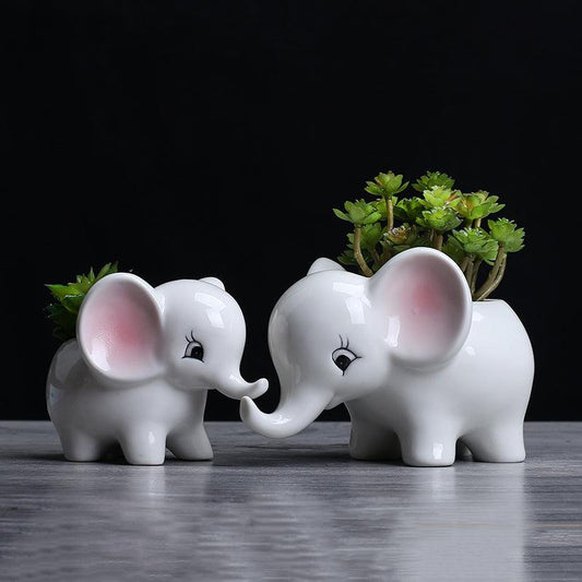 Ceramic Elephant Planter