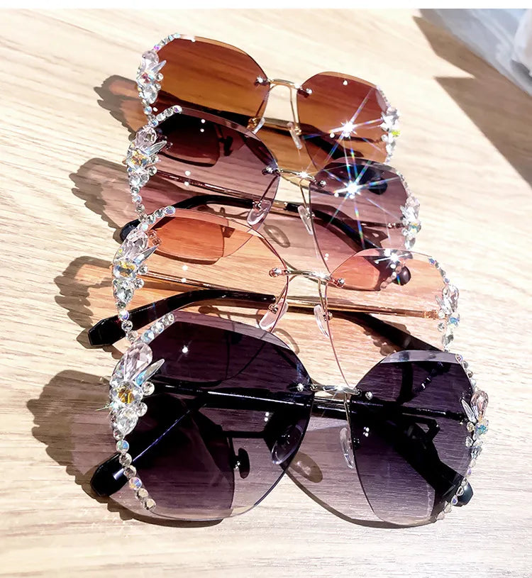 Premium Rimless Pearl sunglasses