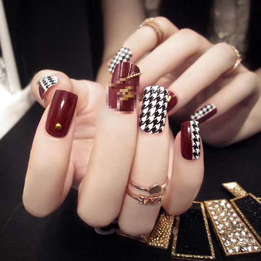 Off-white Red Stick-on nails