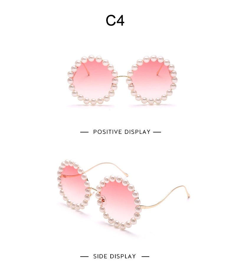 Exclusive Round Pearl sunglasses