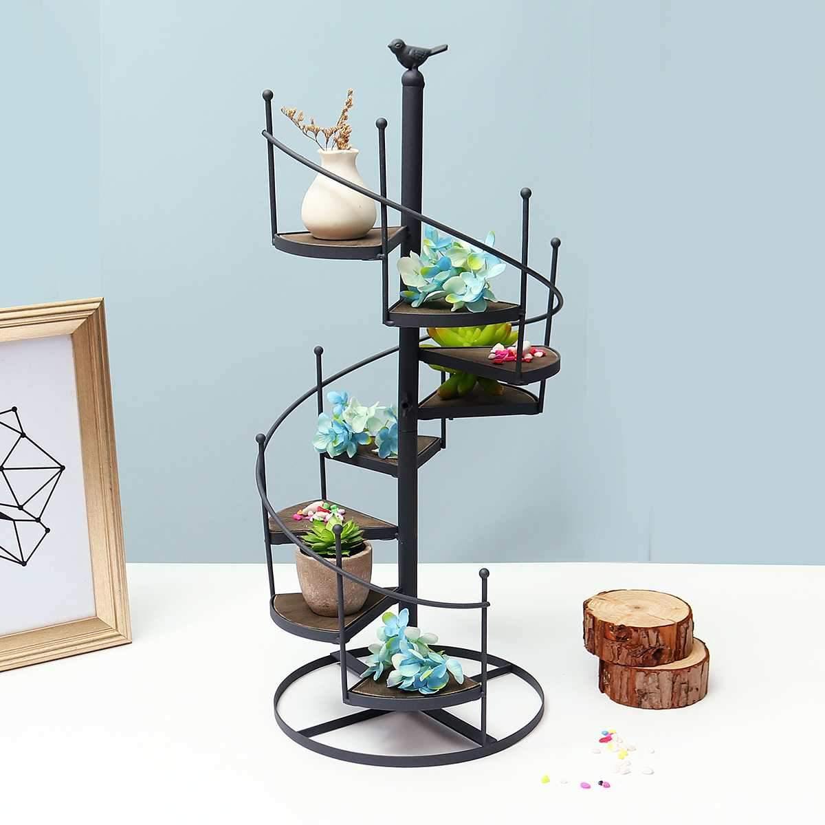 Spiral Iron Plant Stand